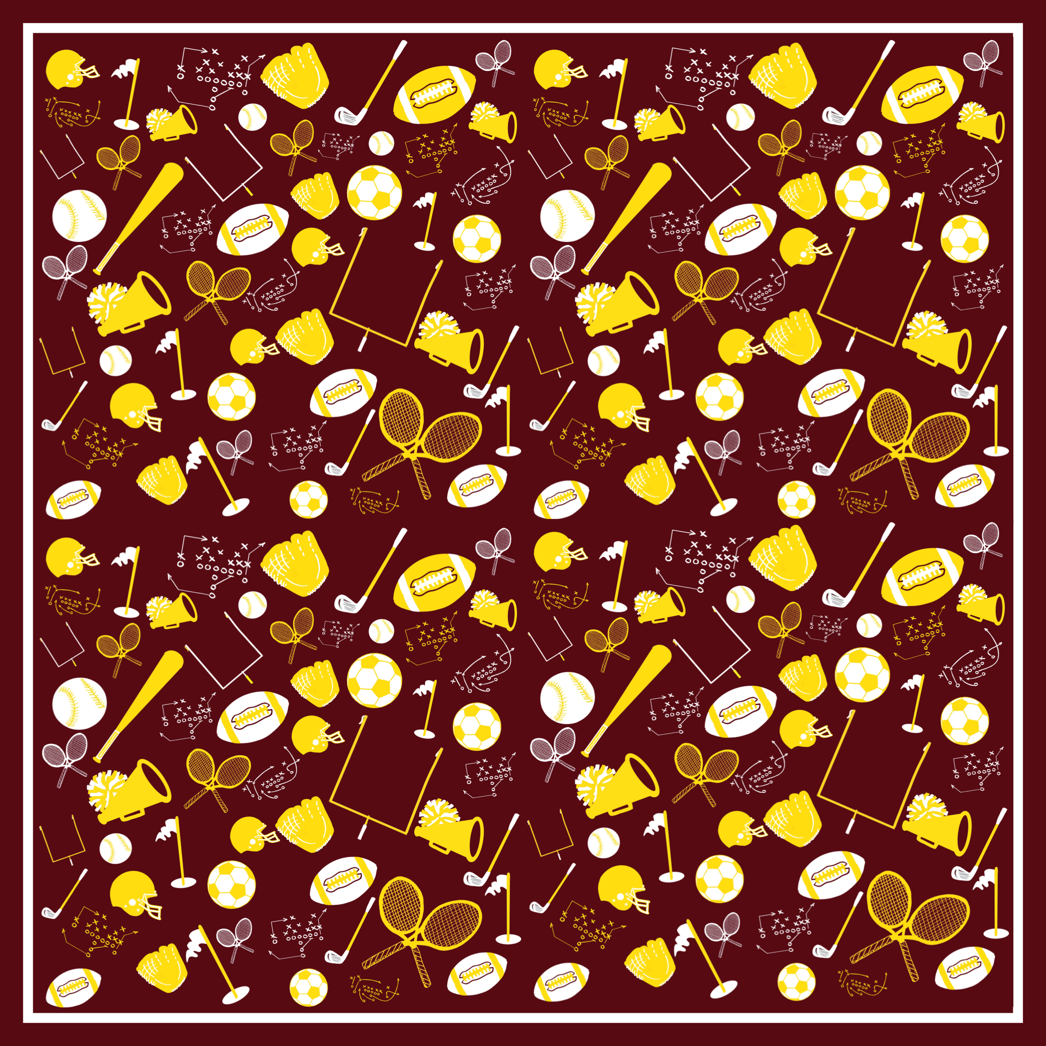 Maroon & Yellow