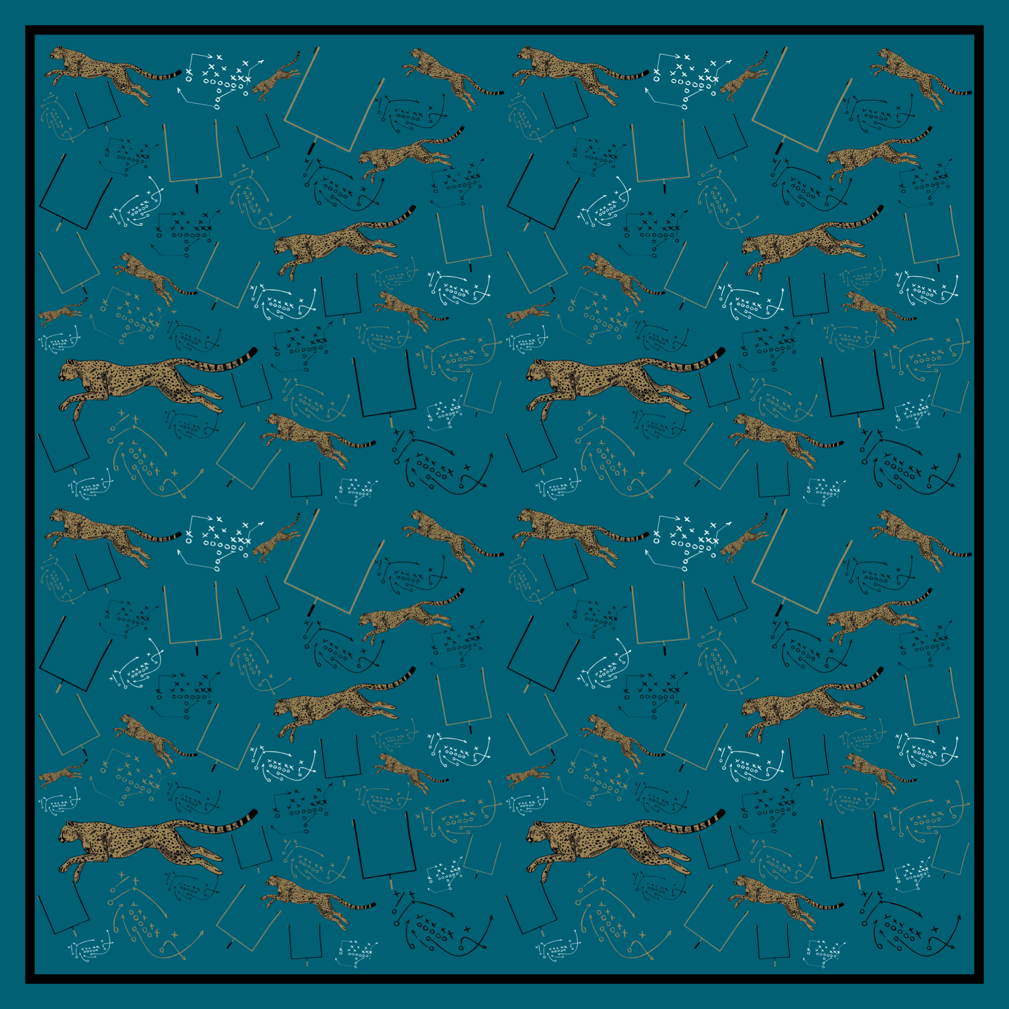 The Jaguar Teal & Gold